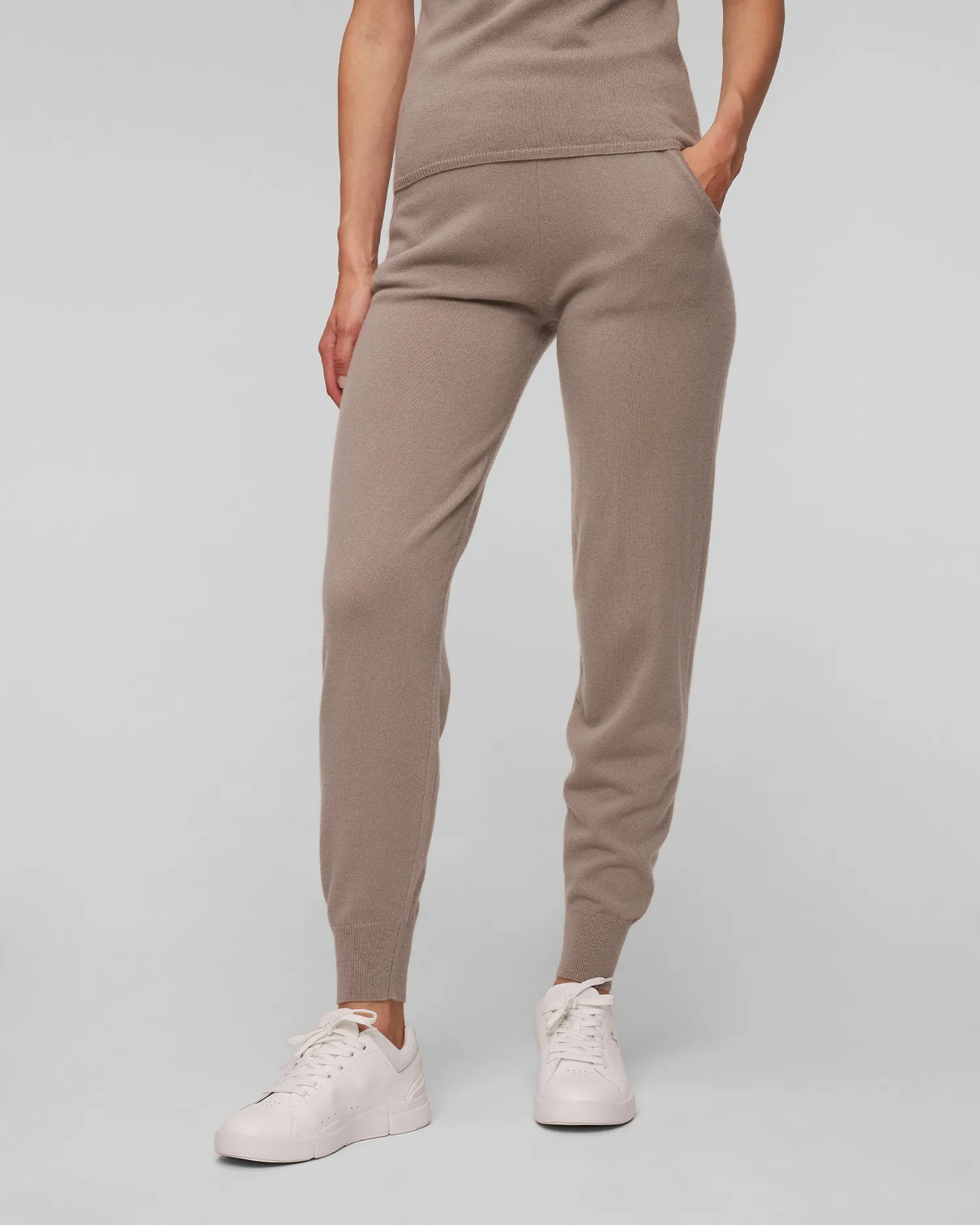 Women's brown cashmere trousers Allude 11117-85