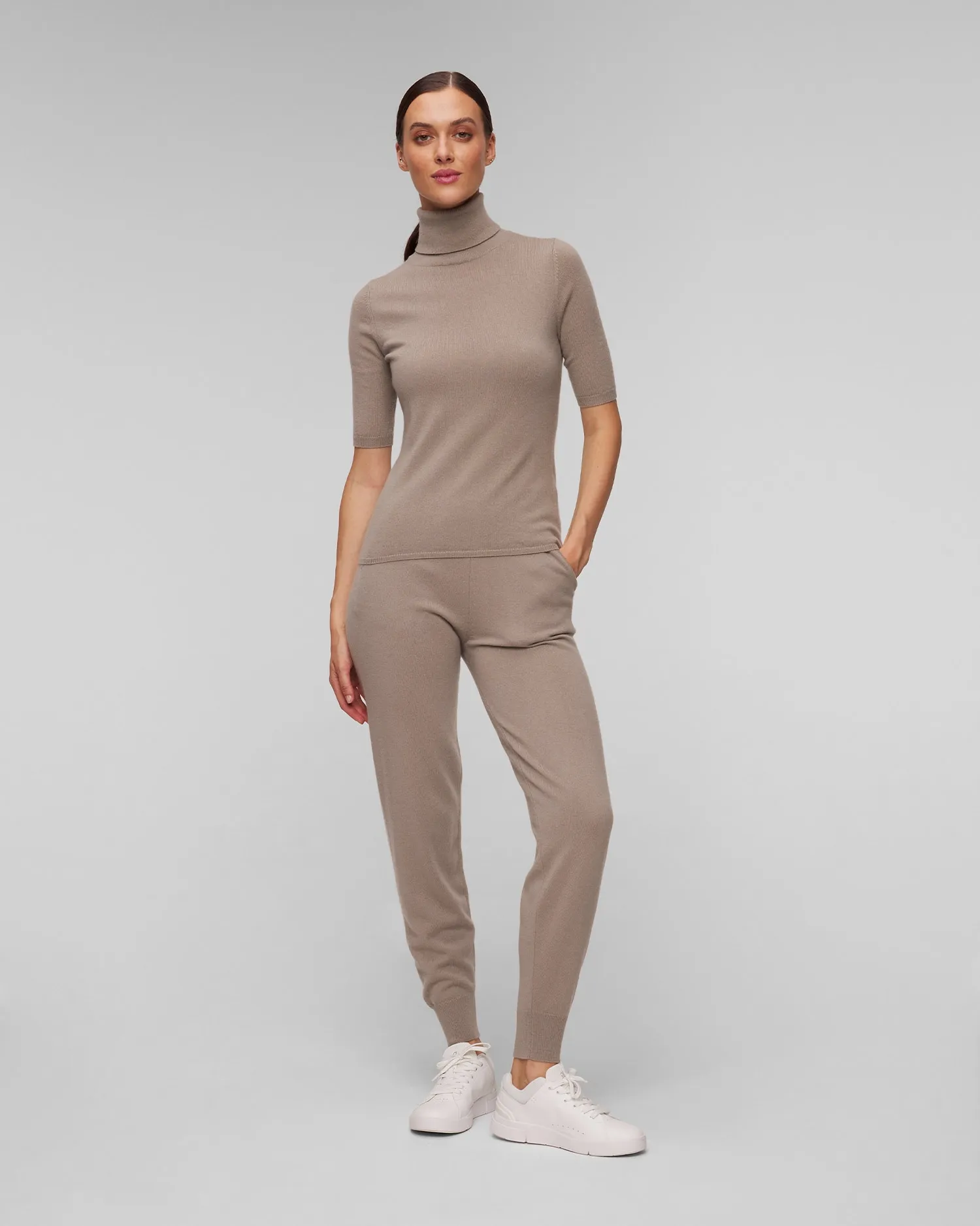 Women's brown cashmere trousers Allude 11117-85