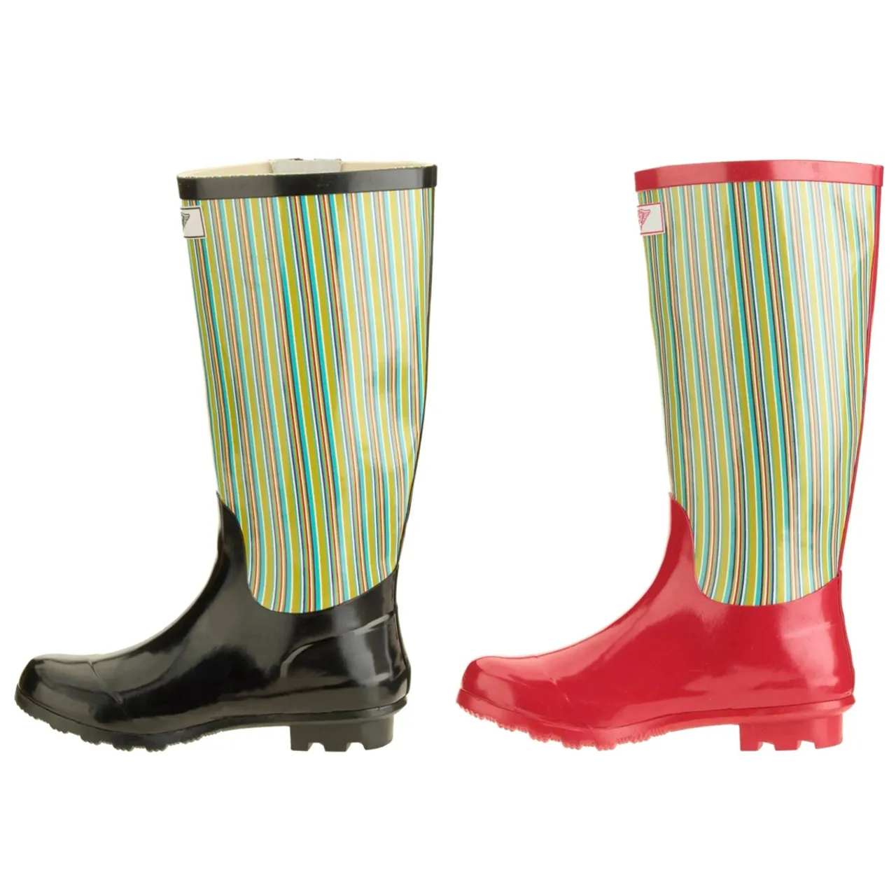 Women's Fashion Rubber Rain Boots with Stripes by Forever Young™