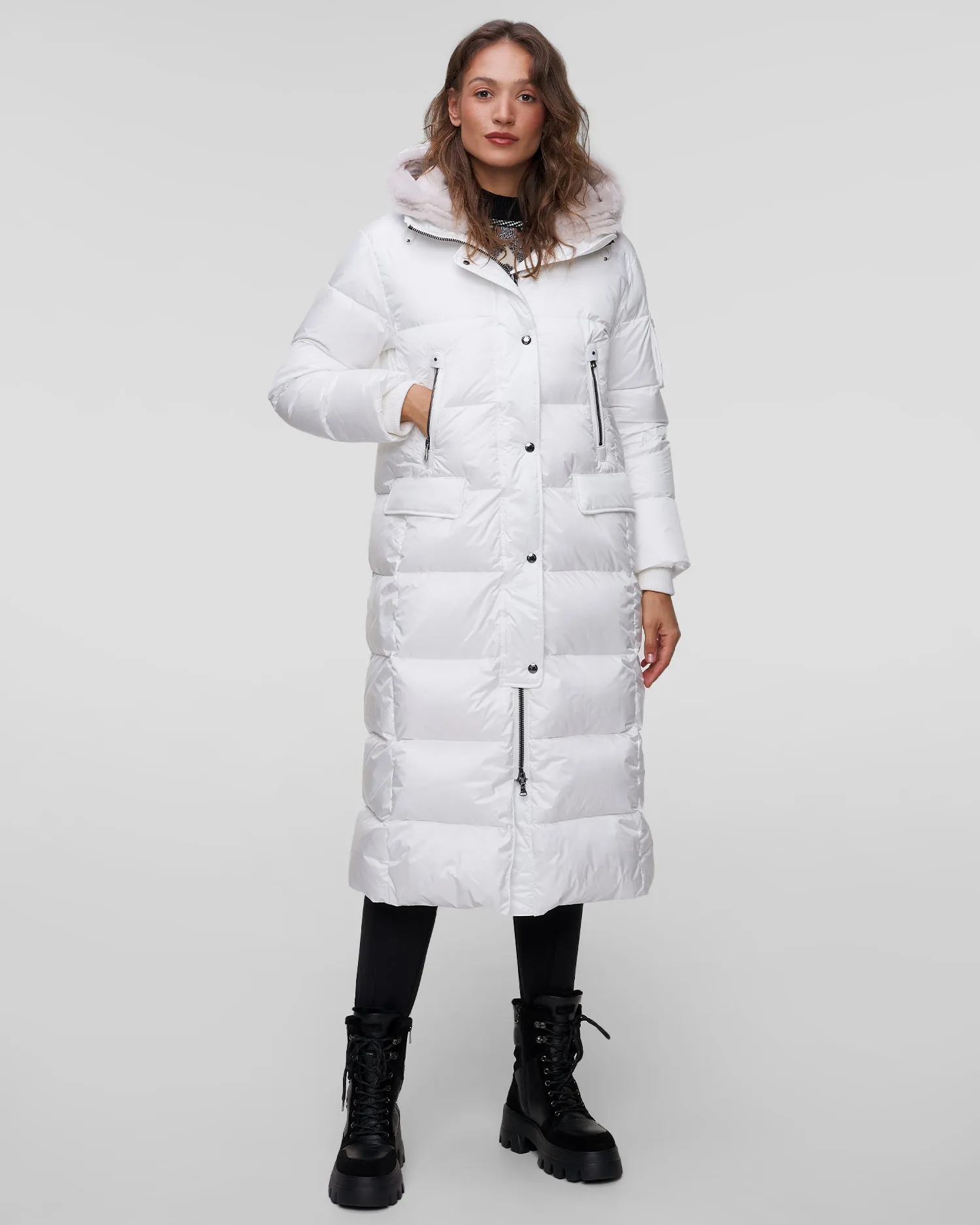 Women's white down coat BOGNER Jonna-Dl 46144253-753