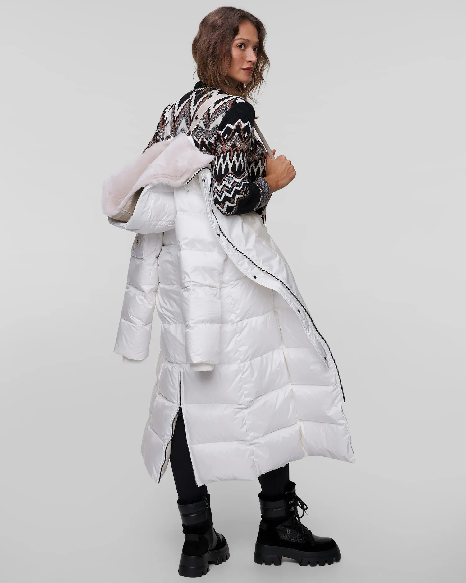 Women's white down coat BOGNER Jonna-Dl 46144253-753