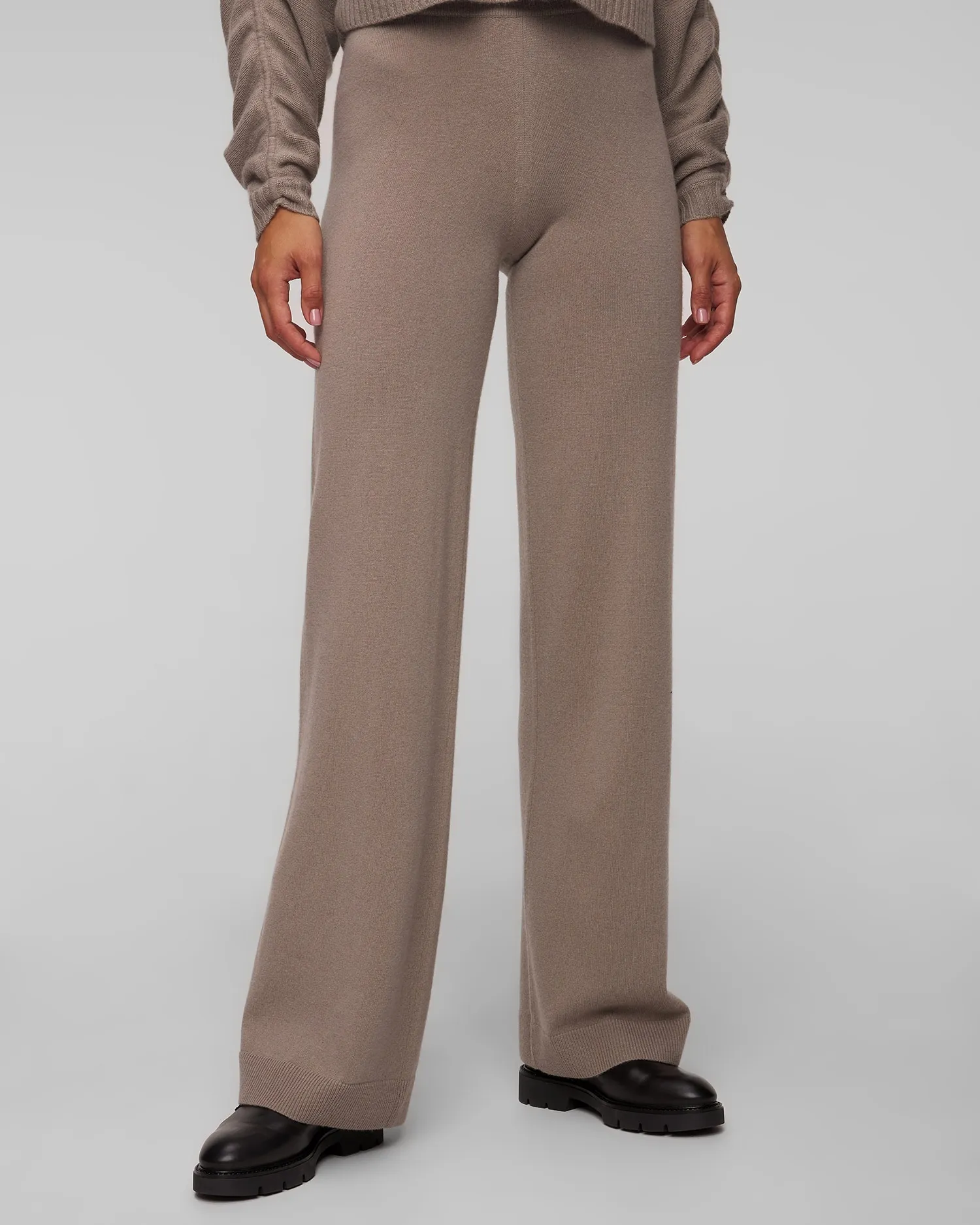 Women's wool mocha trousers Allude 17034-85