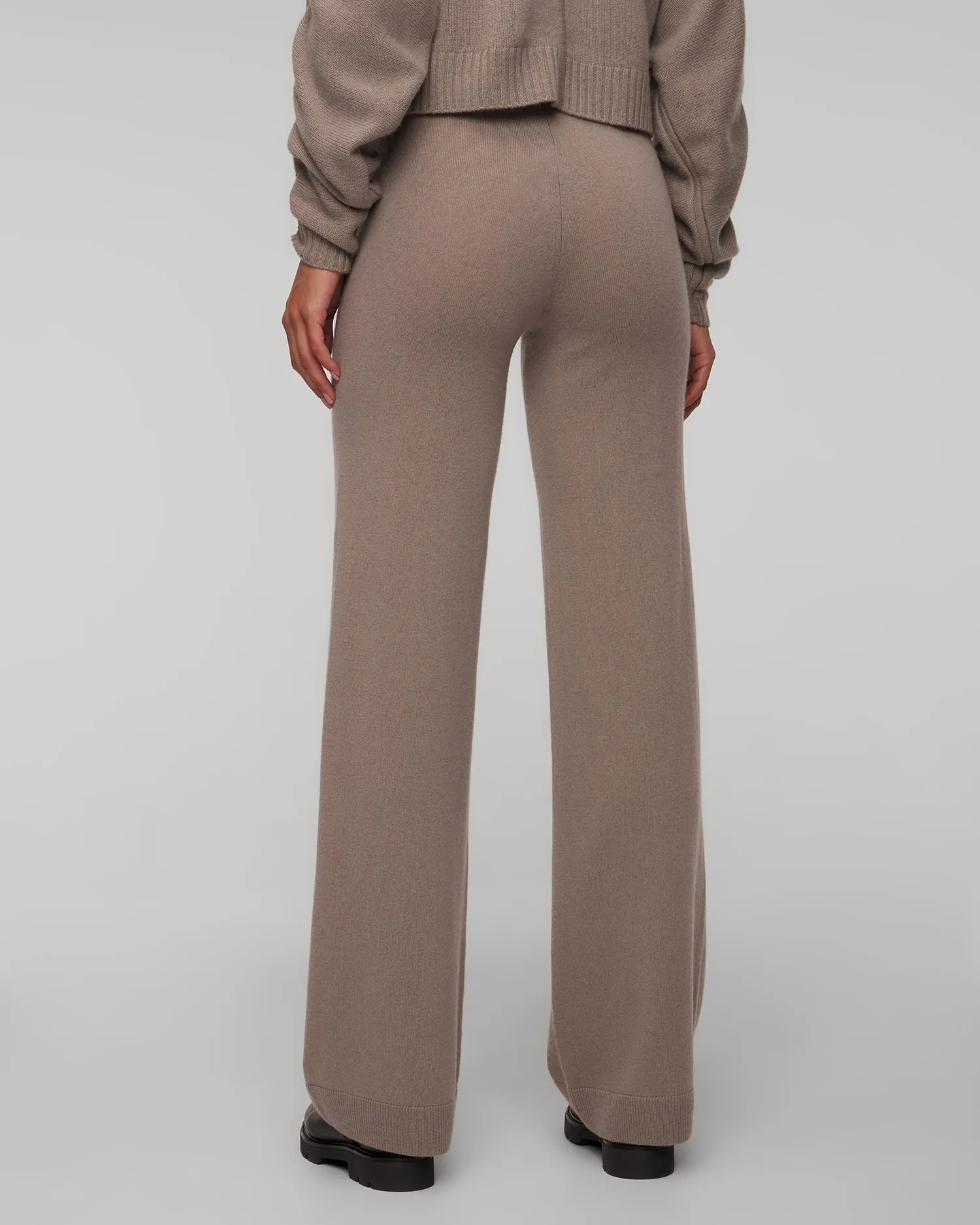 Women's wool mocha trousers Allude 17034-85