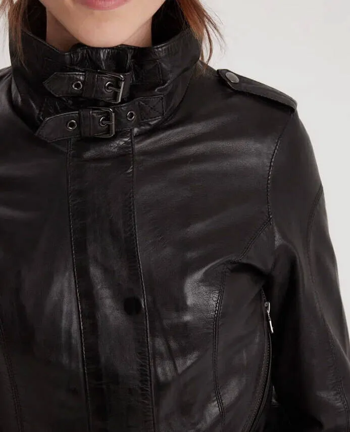 Black Leather Coat