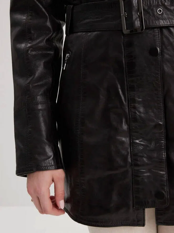 Black Leather Coat