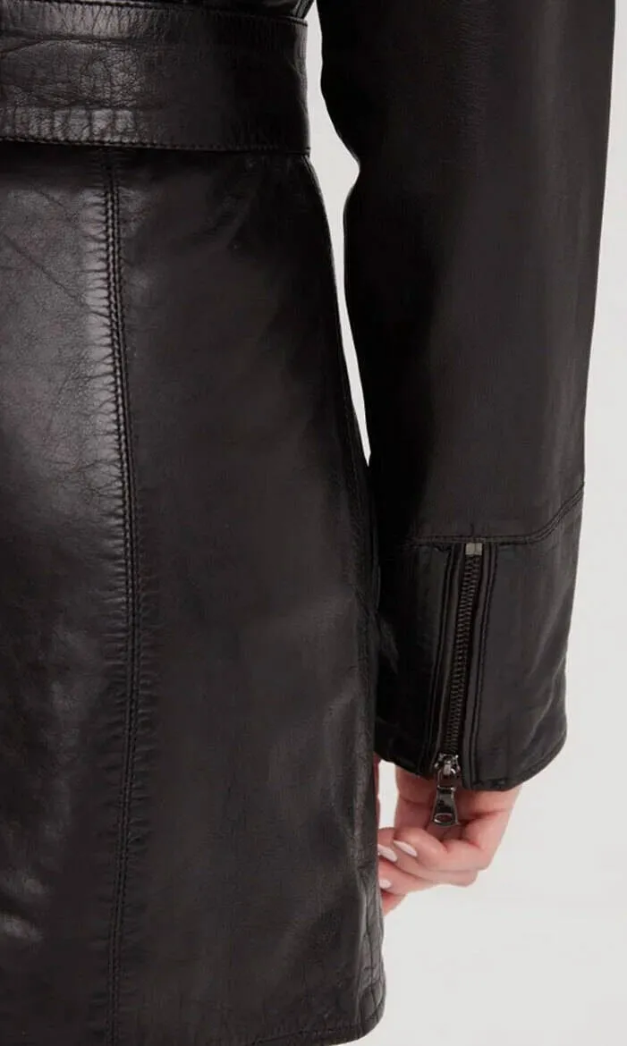 Black Leather Coat