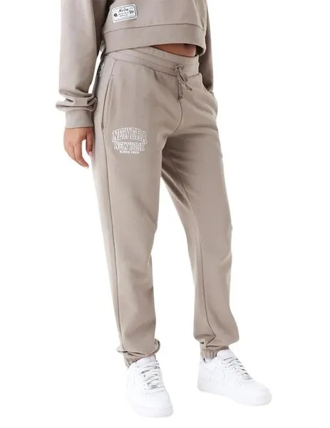 Women's Brown New Era Joggers Arch Wordmark Pants.