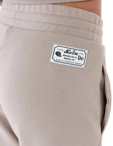 Women's Brown New Era Joggers Arch Wordmark Pants.