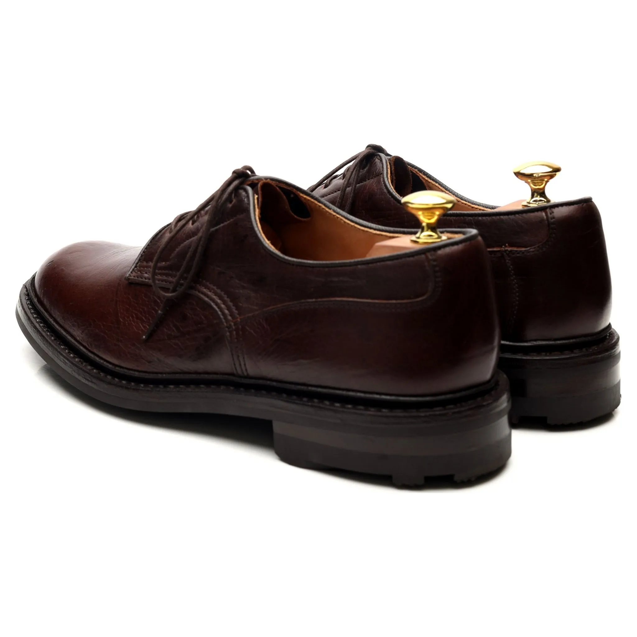 'Woodstock' Dark Brown Kudu Leather Derby UK 8