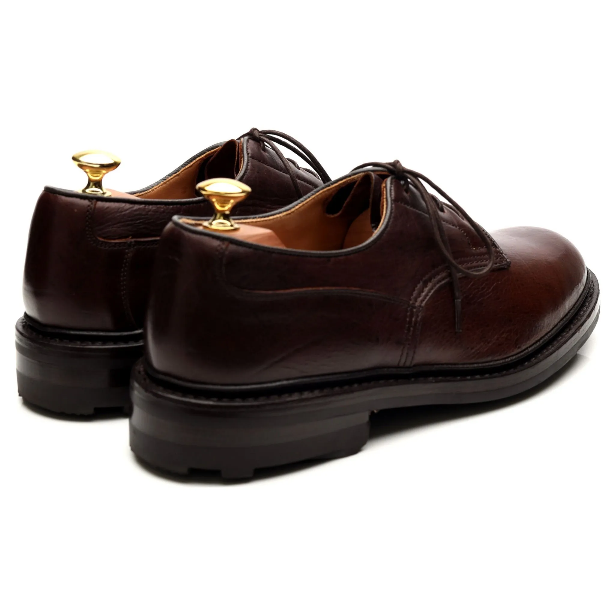 'Woodstock' Dark Brown Kudu Leather Derby UK 8