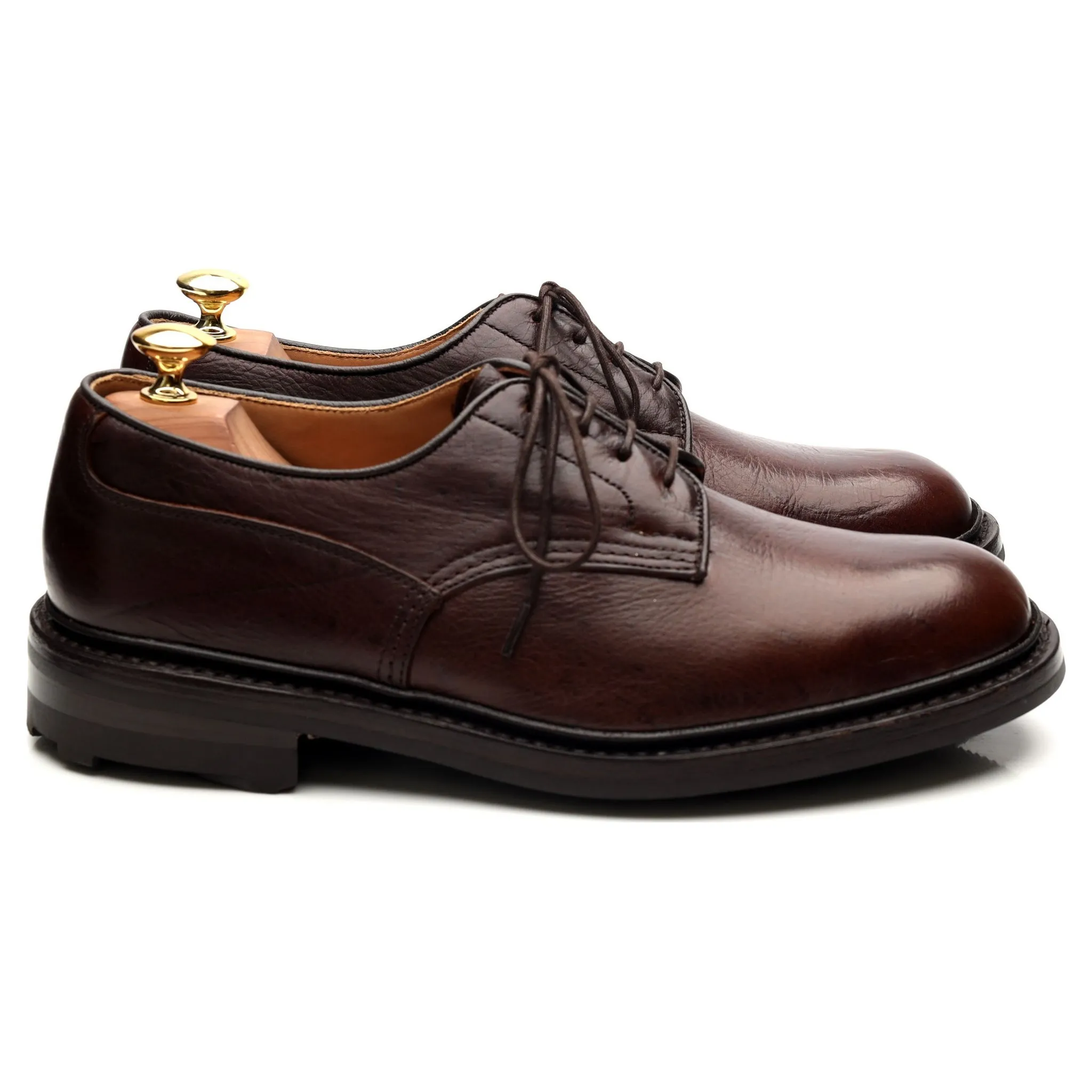 'Woodstock' Dark Brown Kudu Leather Derby UK 8