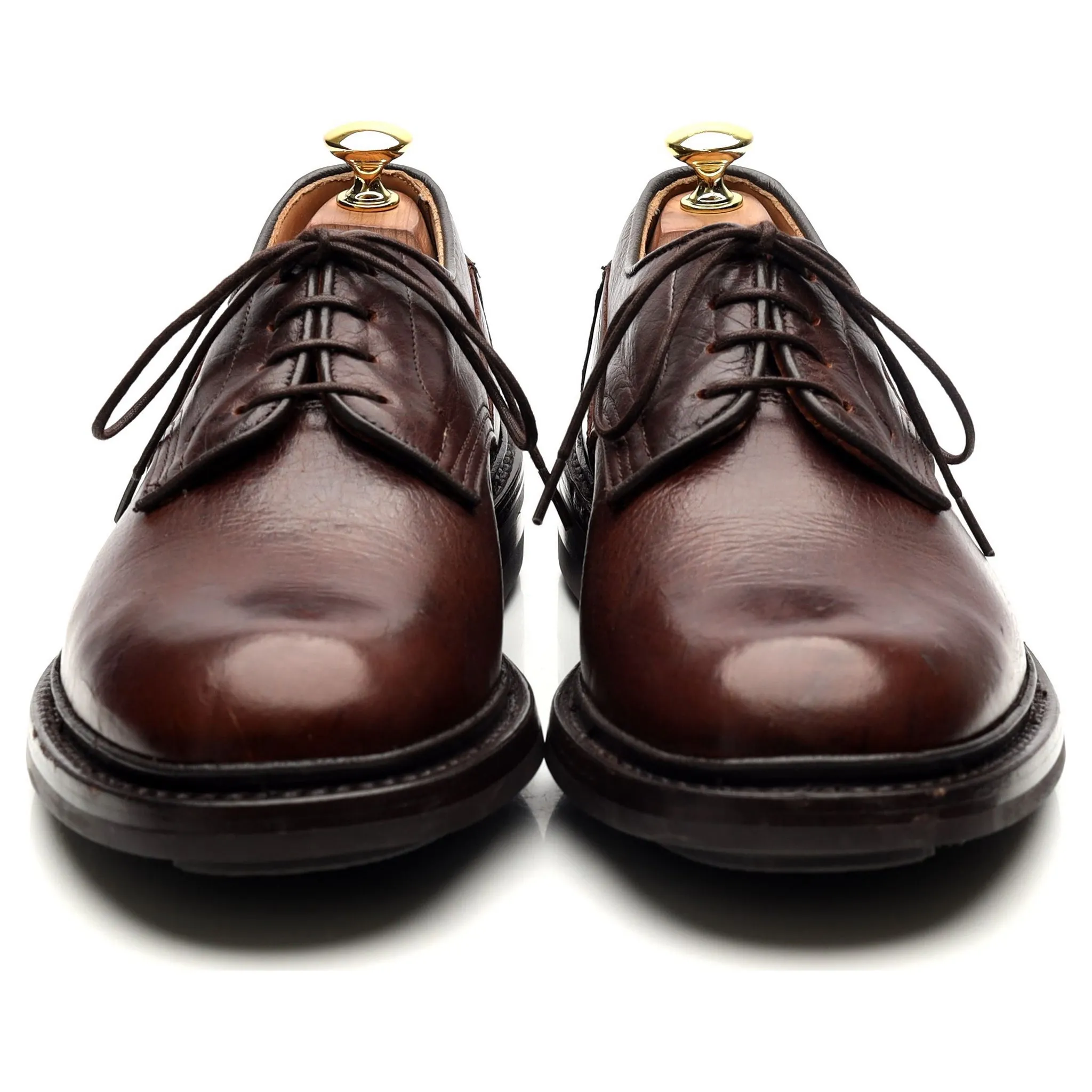 'Woodstock' Dark Brown Kudu Leather Derby UK 8