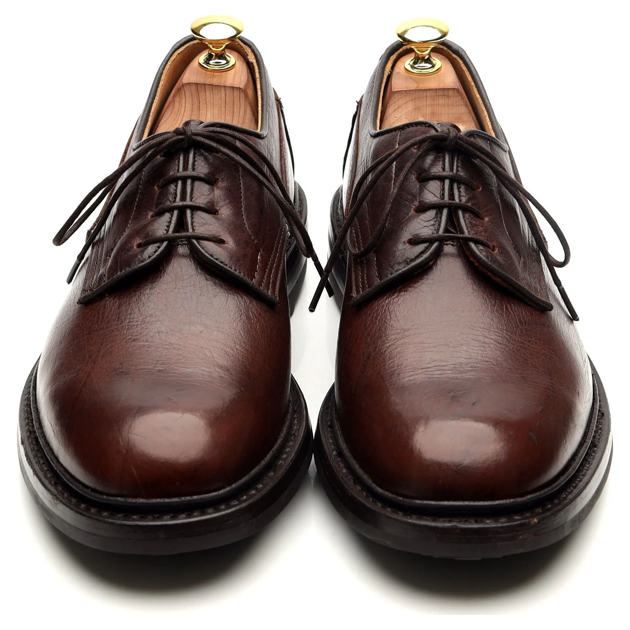 'Woodstock' Dark Brown Kudu Leather Derby UK 8