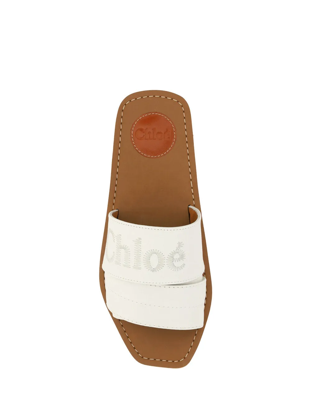 White Woody Flat Mule.