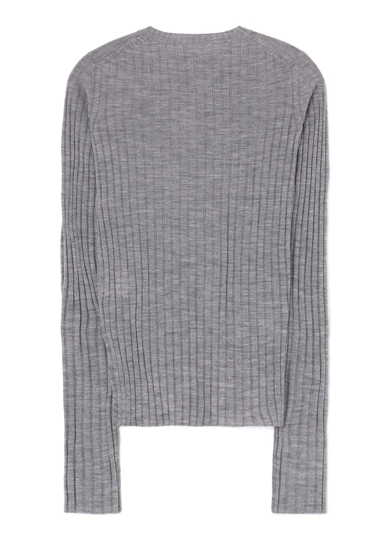 WOOL CREW NECK RIB KNIT