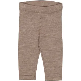 Wool Knit Trousers Neel - hazel melange