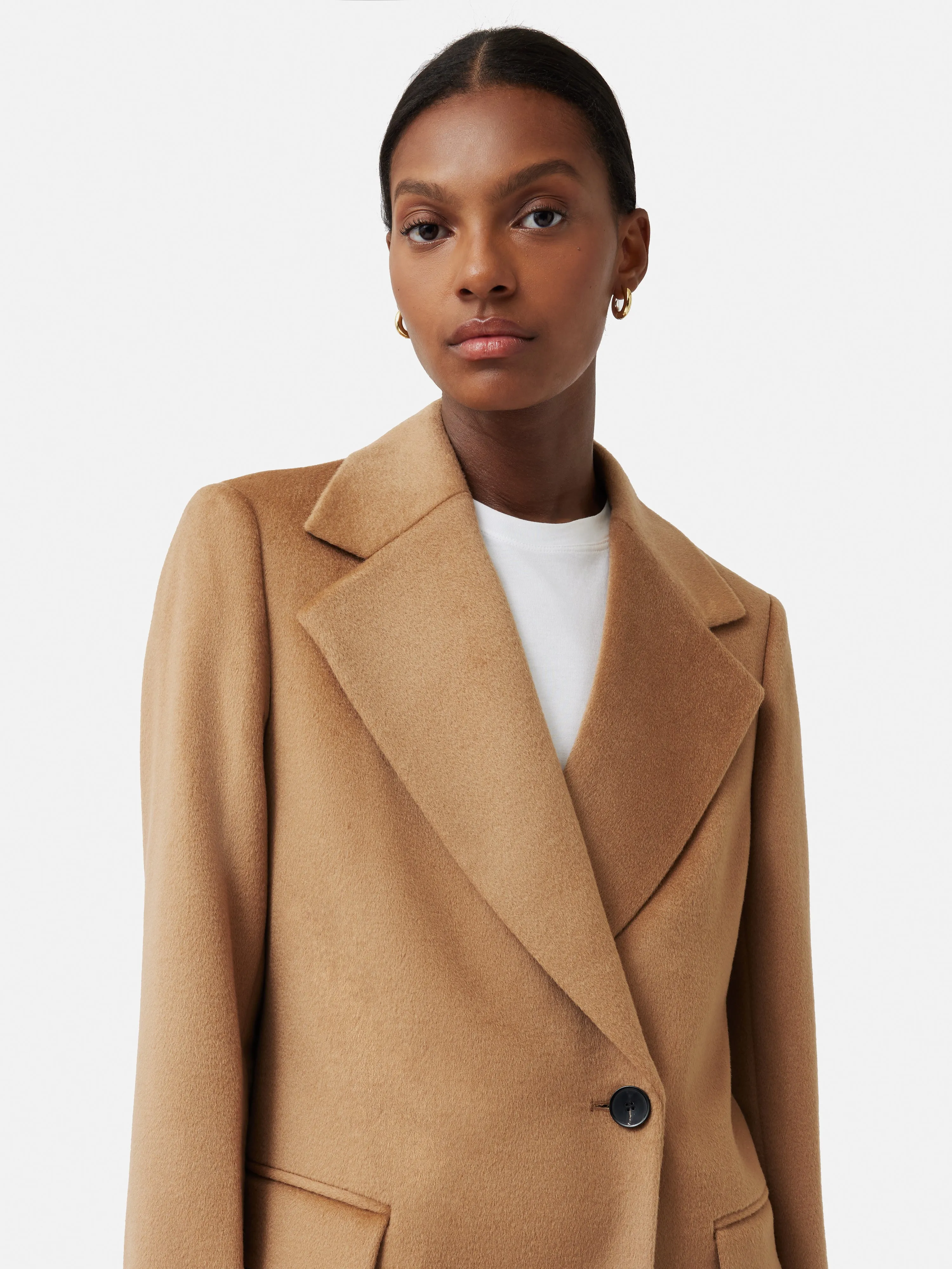 Wool Maxi City Coat | Camel