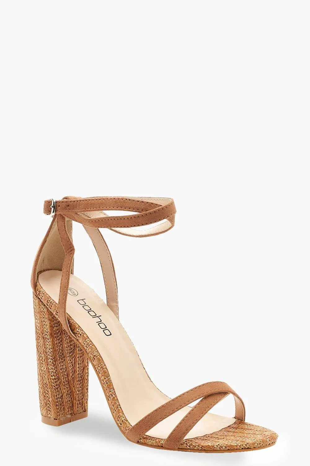 Woven Strappy Block Heels