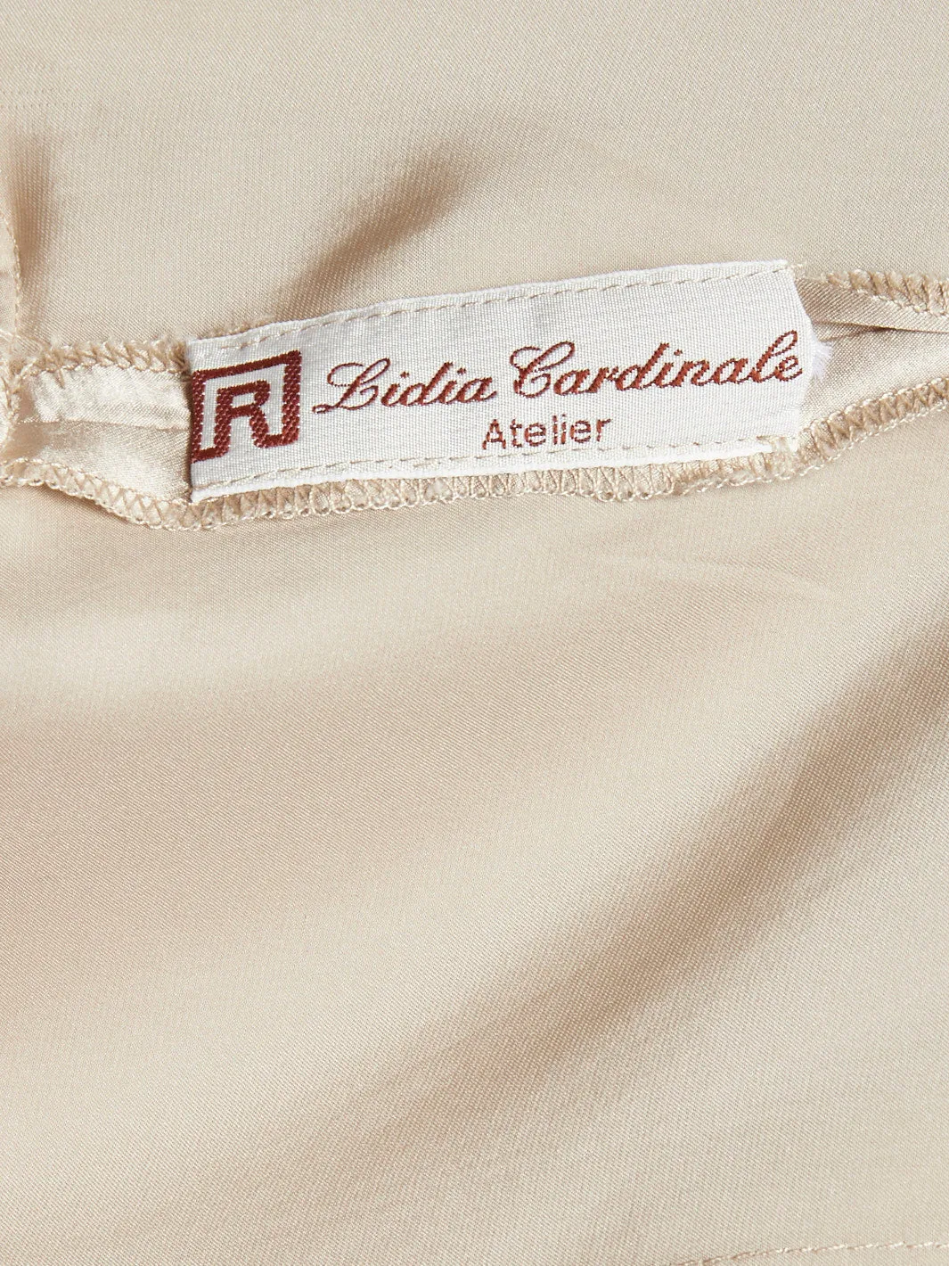 Y2K Lidia cardinale champagne-coloured silk blouse