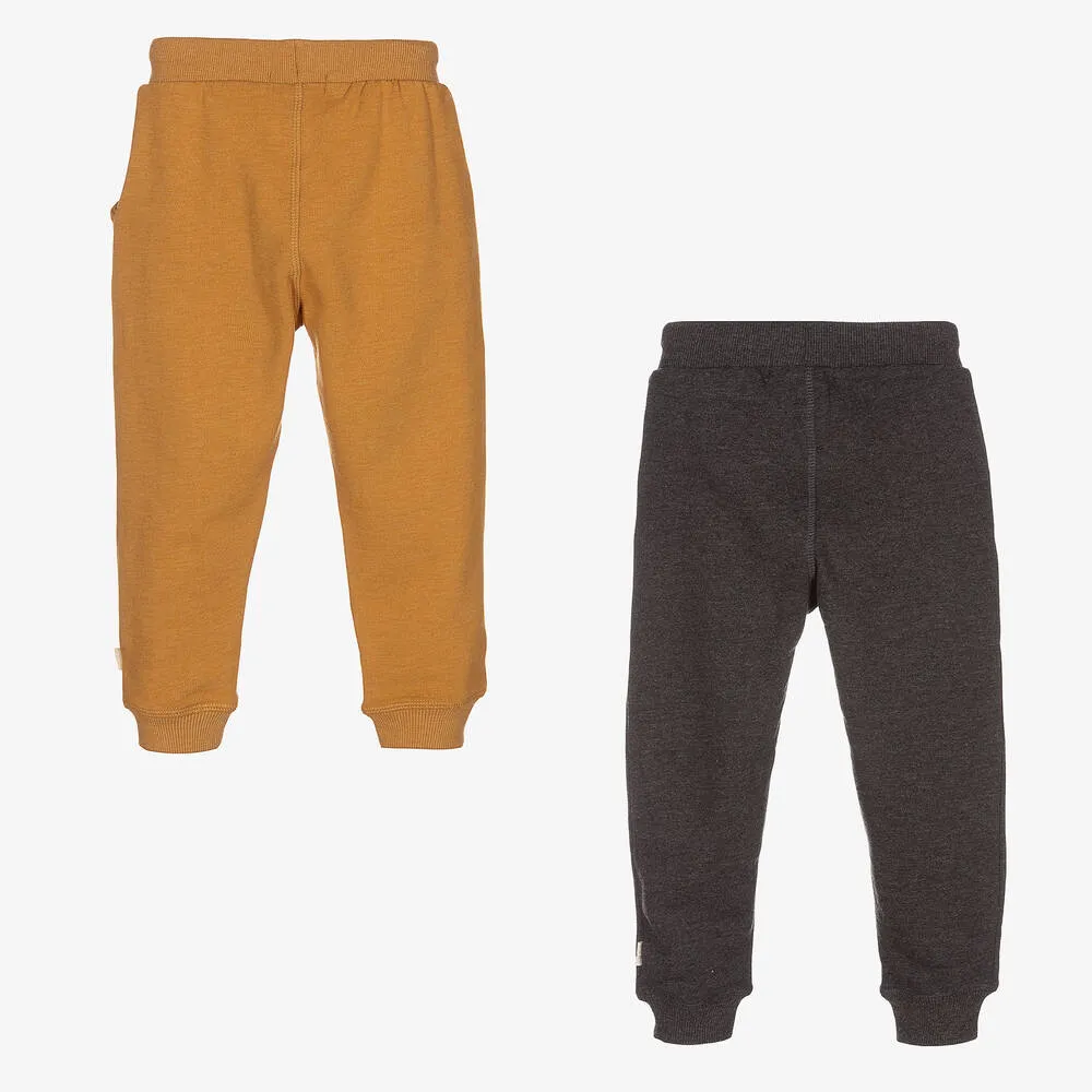 Yellow & Grey Cotton Joggers (2 Pack)