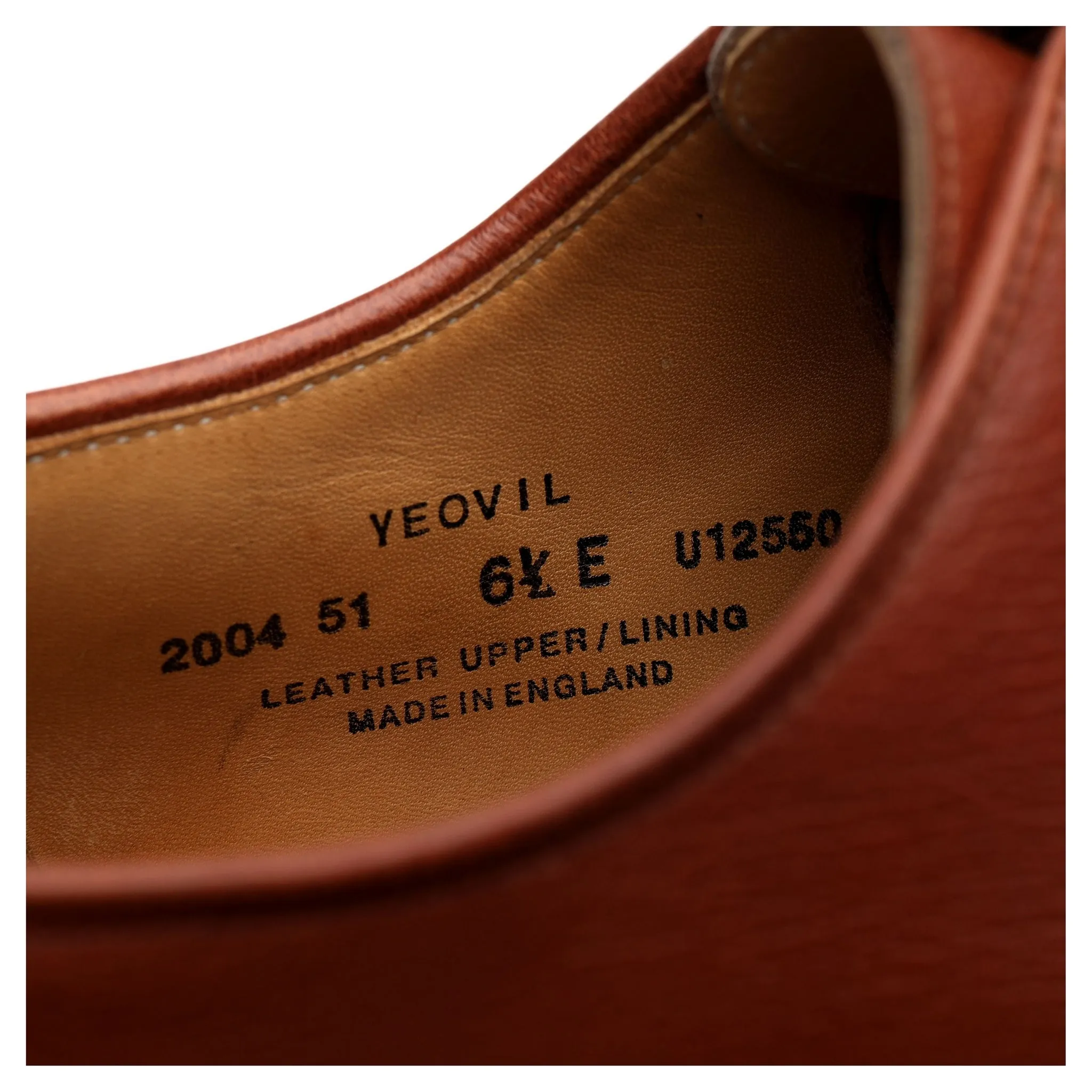 'Yeovil' Tan Brown Leather Derby UK 6.5 E