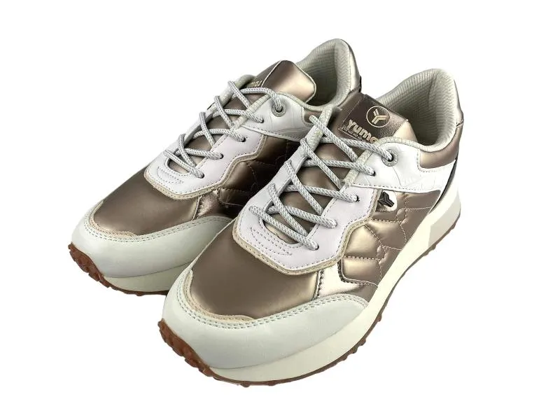 Yumas Bellevarde Beige Eco-Leather Women's Street Sneakers | Size 3 (36 EU)