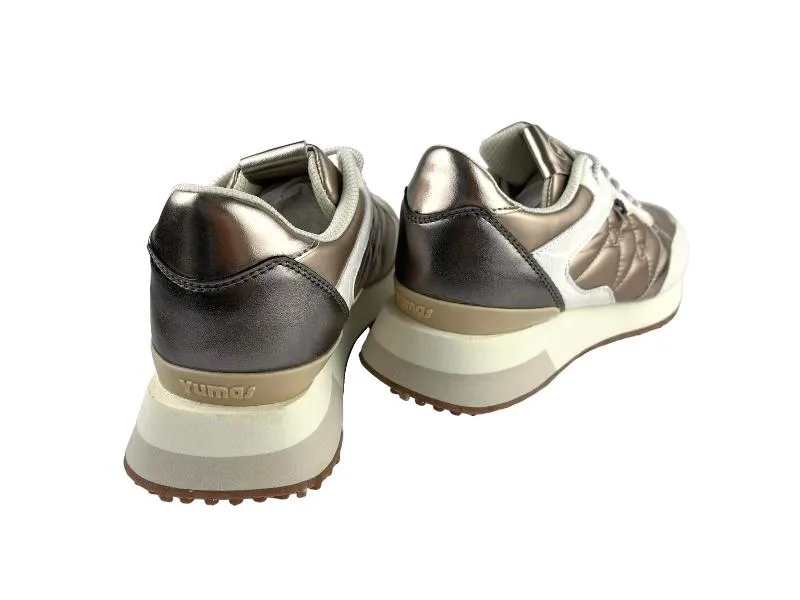 Yumas Bellevarde Beige Eco-Leather Women's Street Sneakers | Size 3 (36 EU)