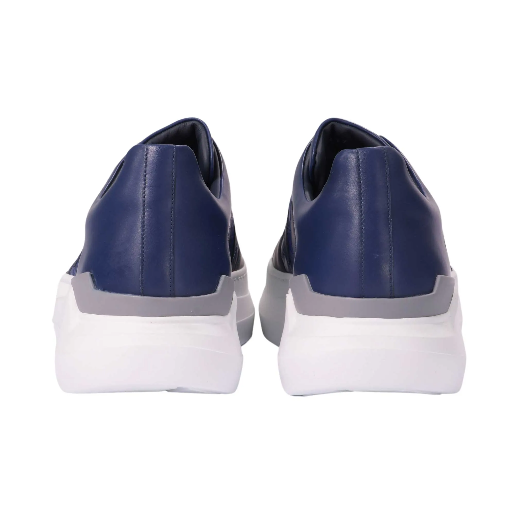 Zilli Men's Blue Sneakers in Calfskin